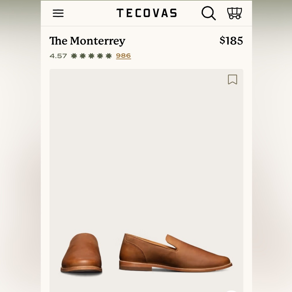 Tecovas The Monterrey Butterscotch Bovine Slip On